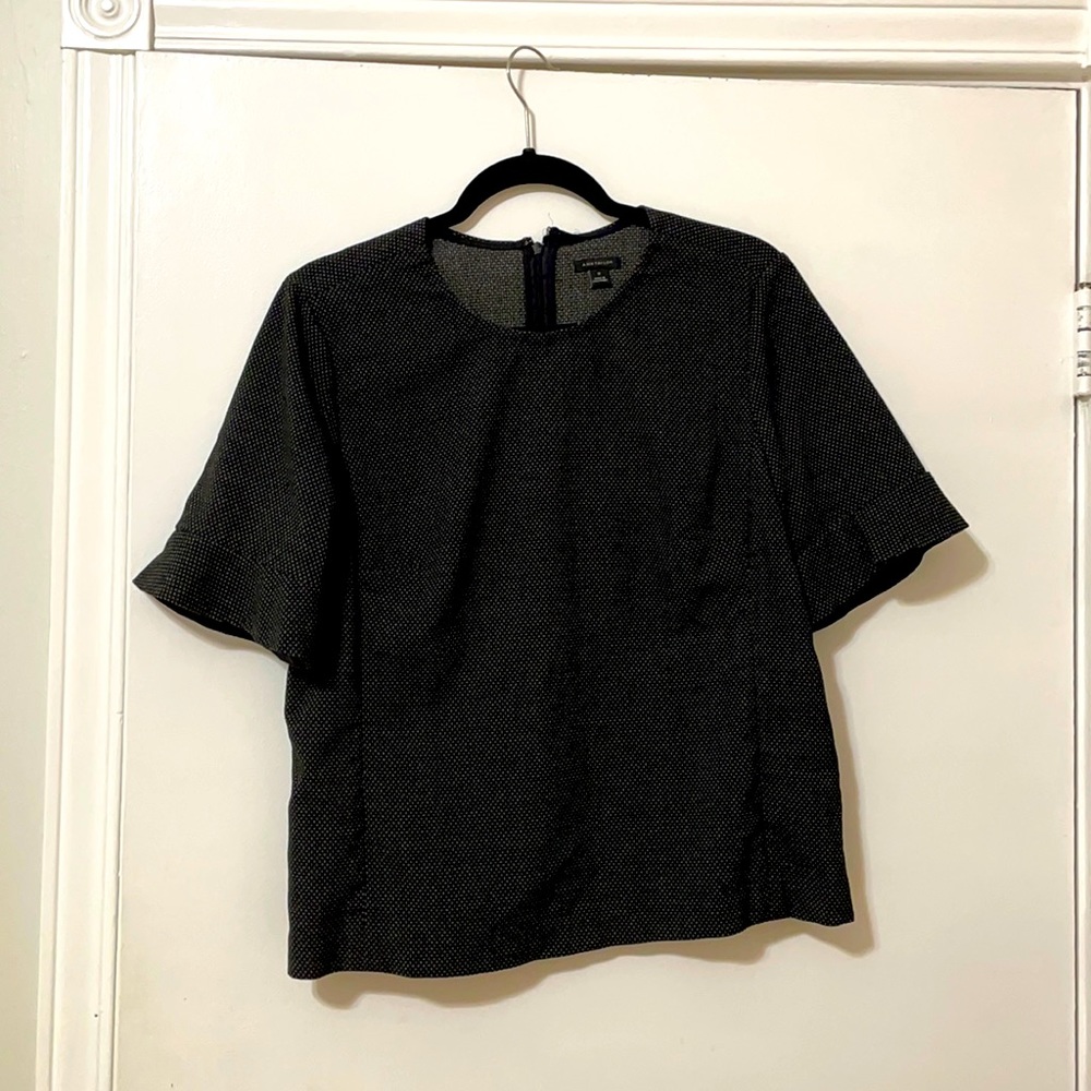 Ann Taylor gray work top size 12
